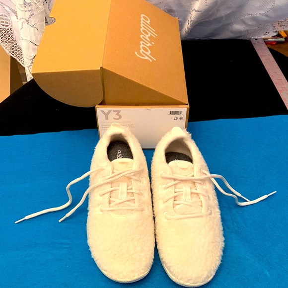 New ALLBIRDS white wool fluffy sneakers Y 3 - Picture 1 of 6